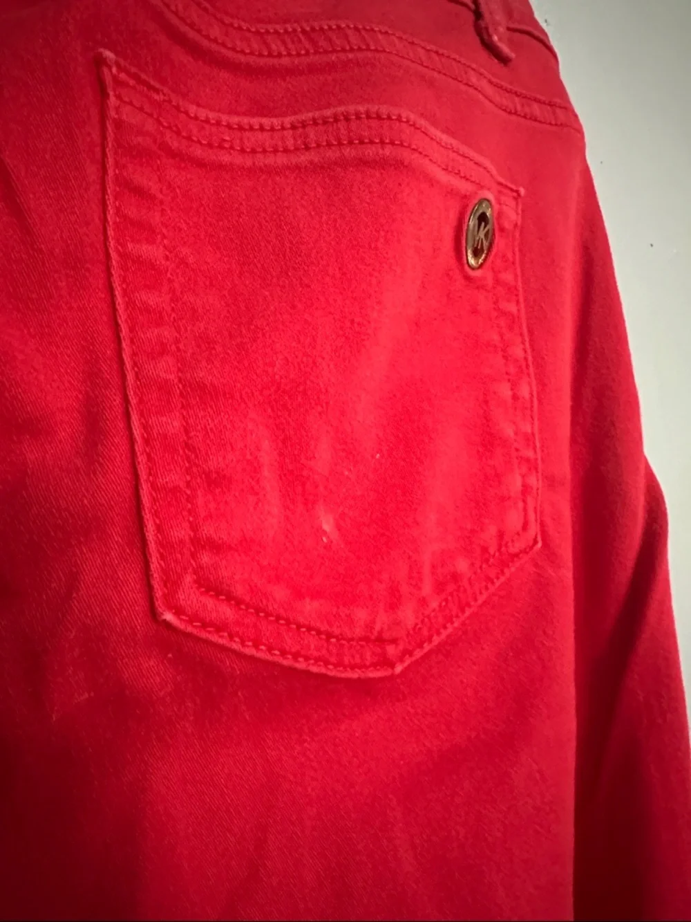 Michael Kors Red Cropped Ankle Jeans - Picture 5 of 6